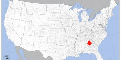 Atlanta na mapie USA