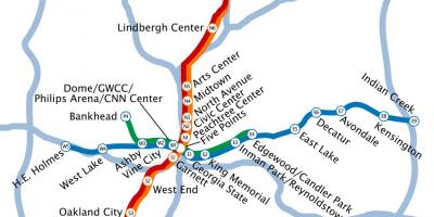 Mapa metro w Atlancie