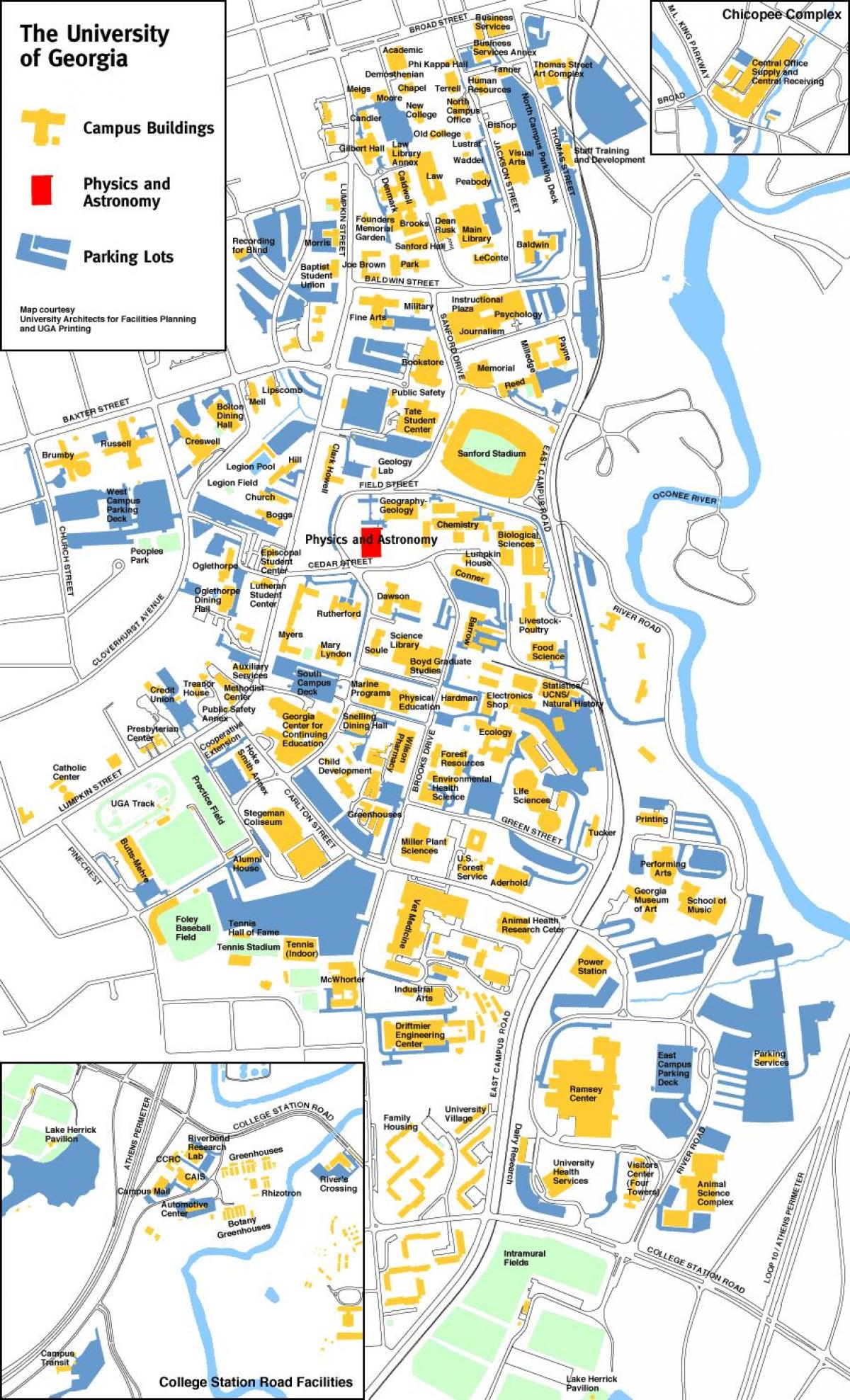 Uniwersytet Georgii mapie