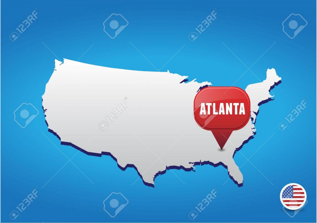 Atlanta na mapie USA