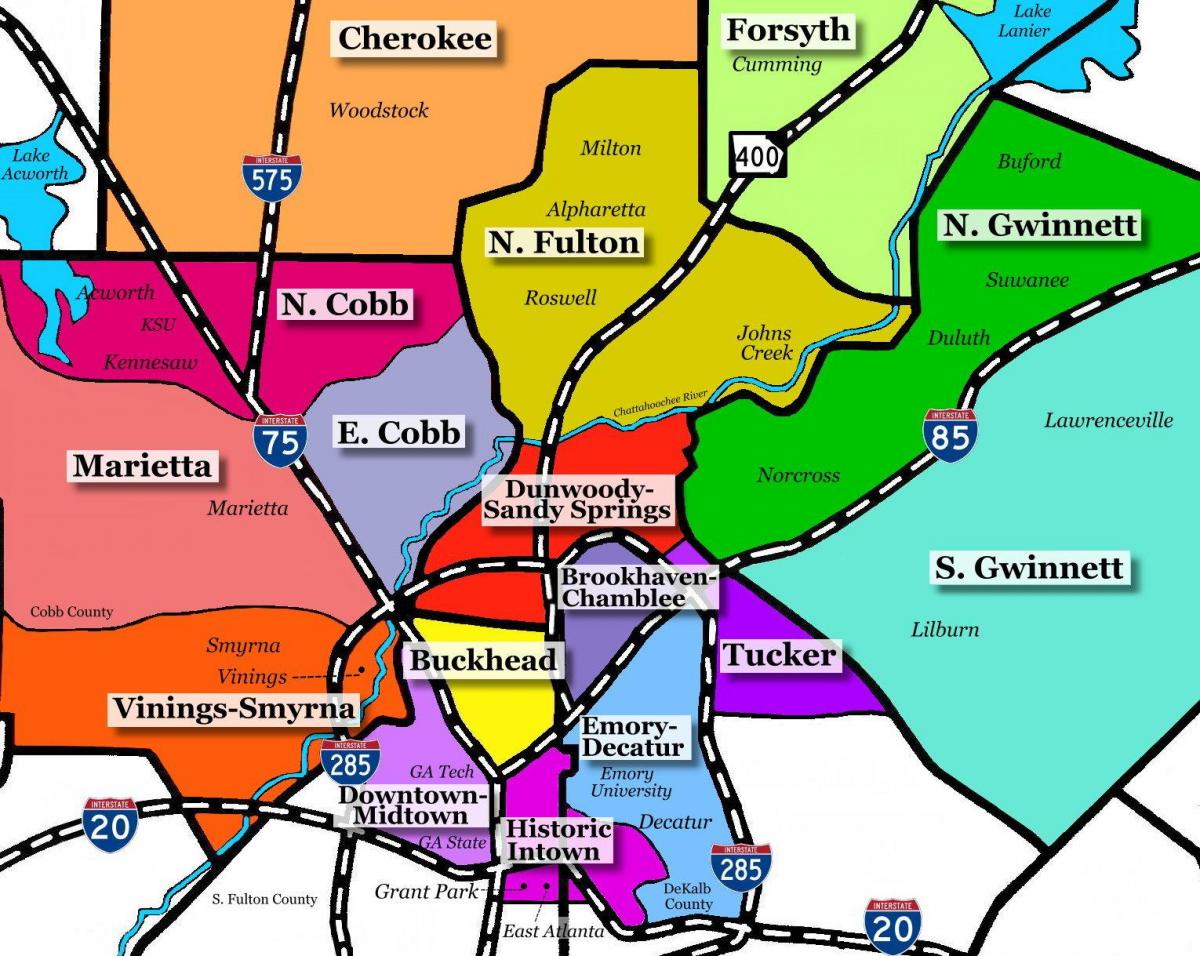 mapa Atlanta Moskwie