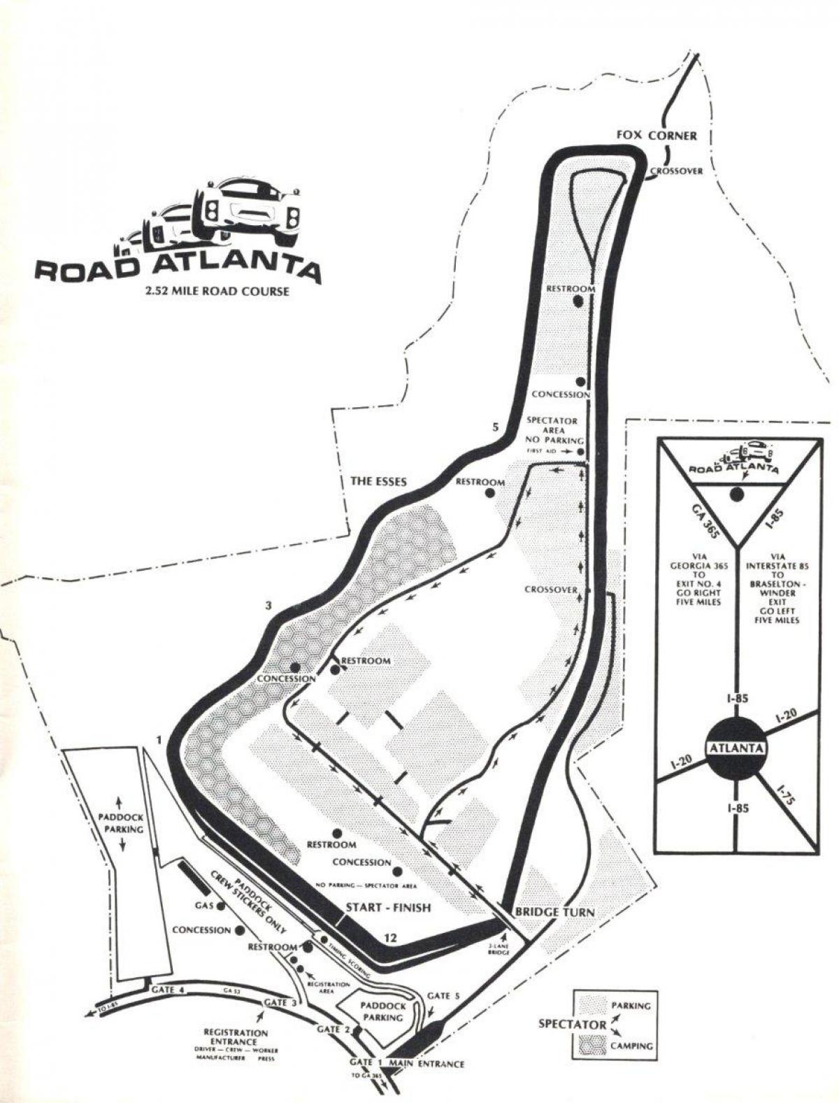 mapa trasy Atlanta